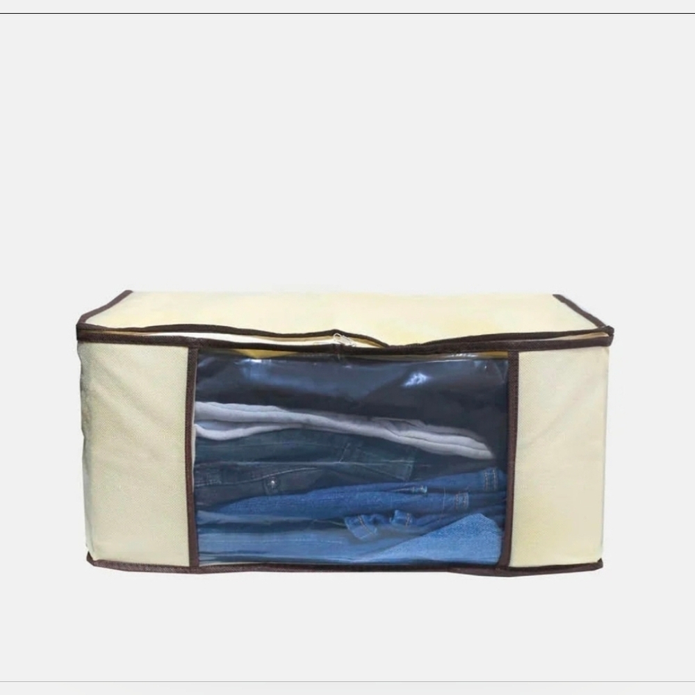 Fabric Zippered Storage Bag With Clear Window BNIB - Picture 2 of 5